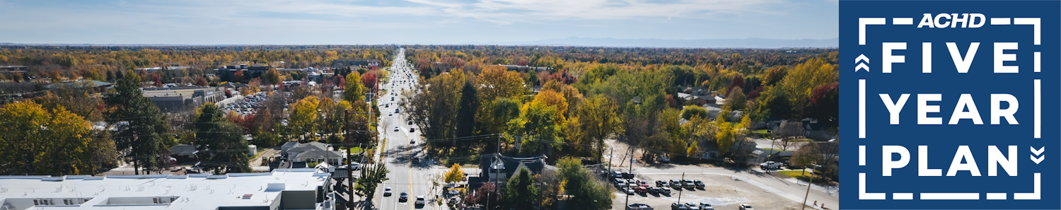 Aerial Image of the Downtown Eagle Mobility Project