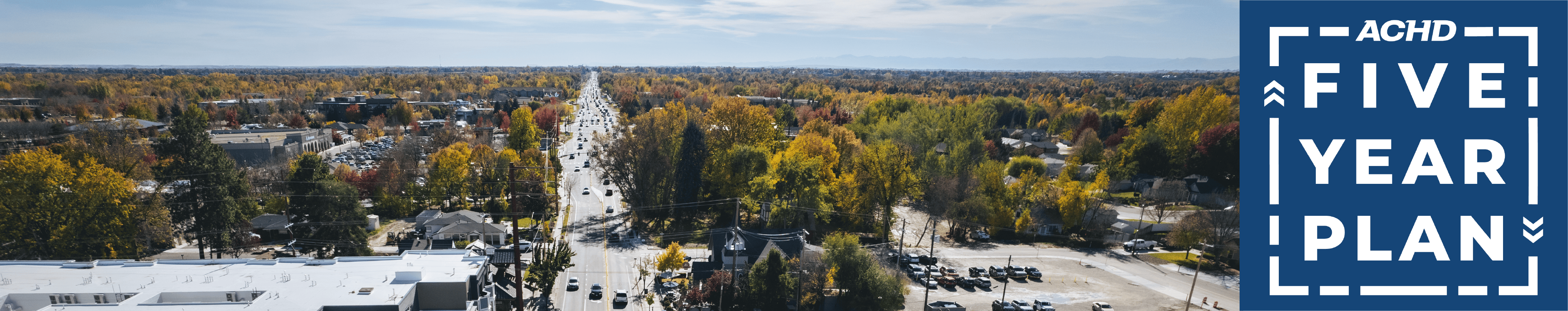 Aerial Image of the Downtown Eagle Mobility Project