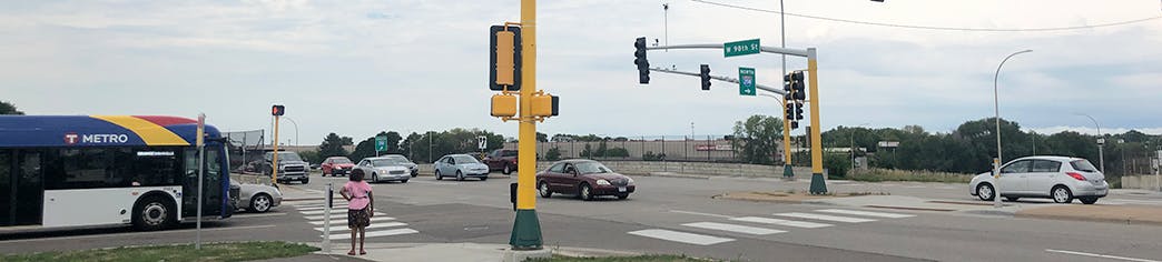 Photograph of the Intersection at 98th Street and 35W in Bloomington, MN