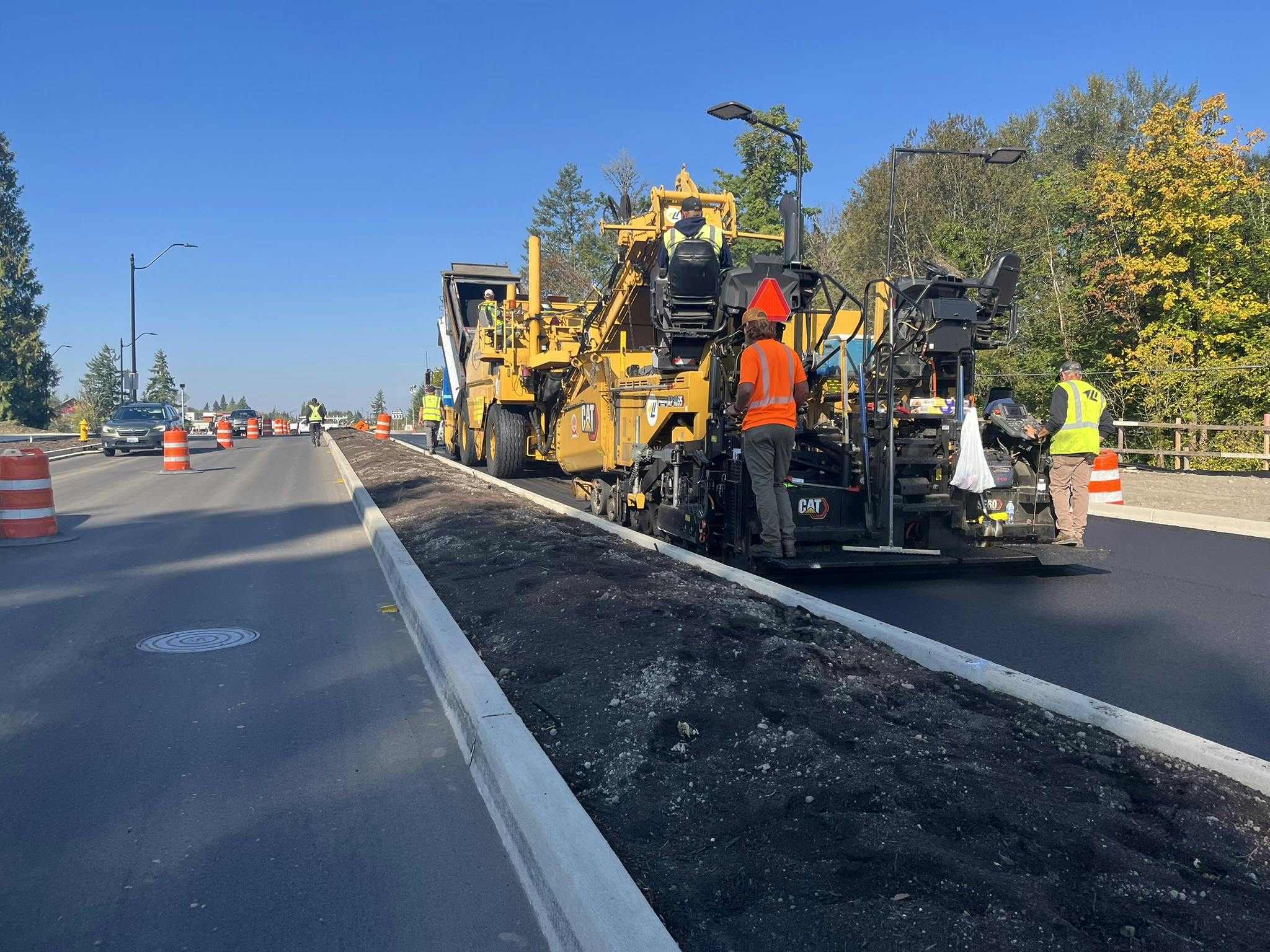 Paving along Pioneer Street, September, 2025.