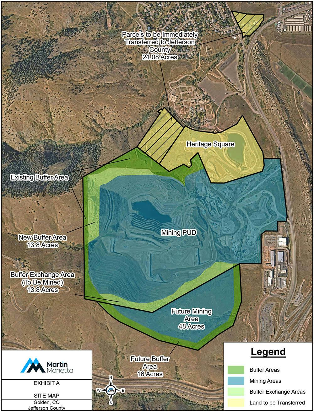 Map of Martin Marietta mine proposed expansion.