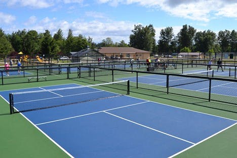 Courts with colors that accentuate ball color, too
