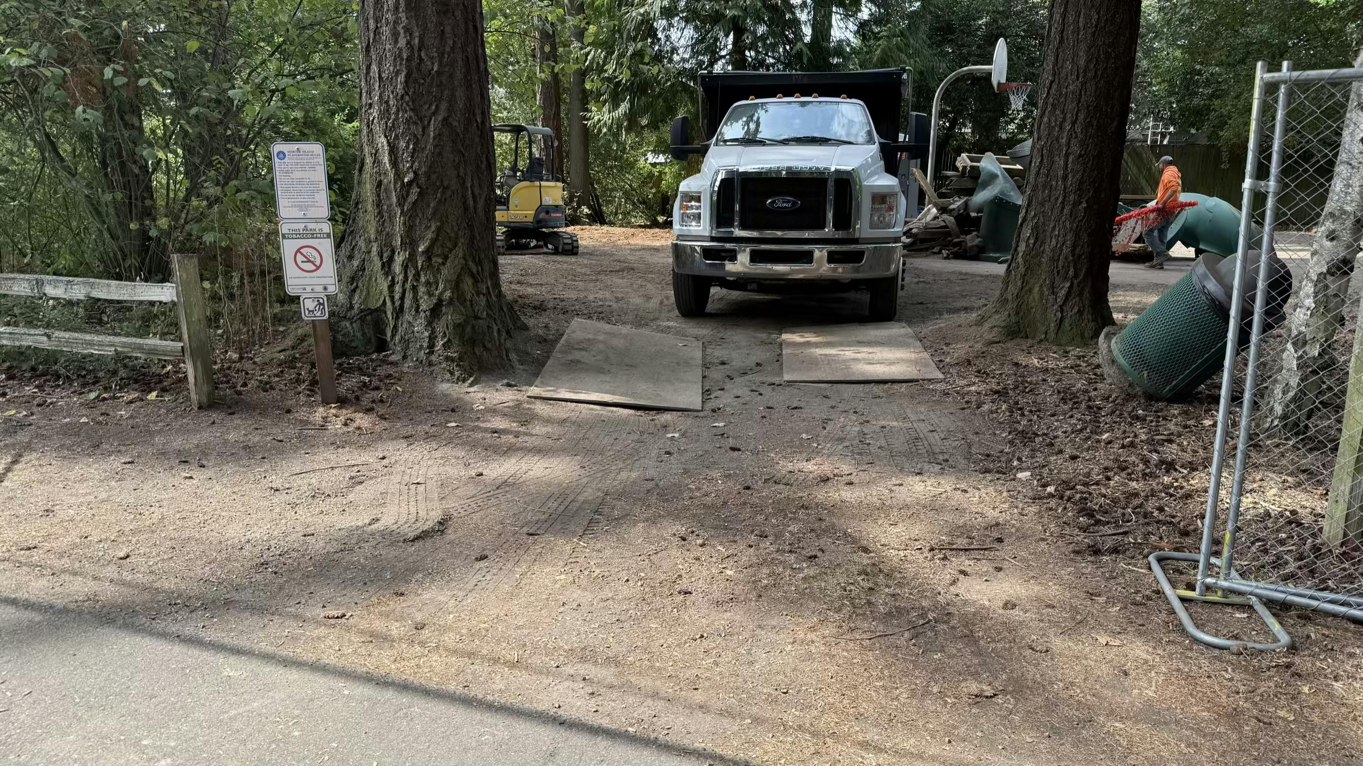 First Hill Park Playground under construction