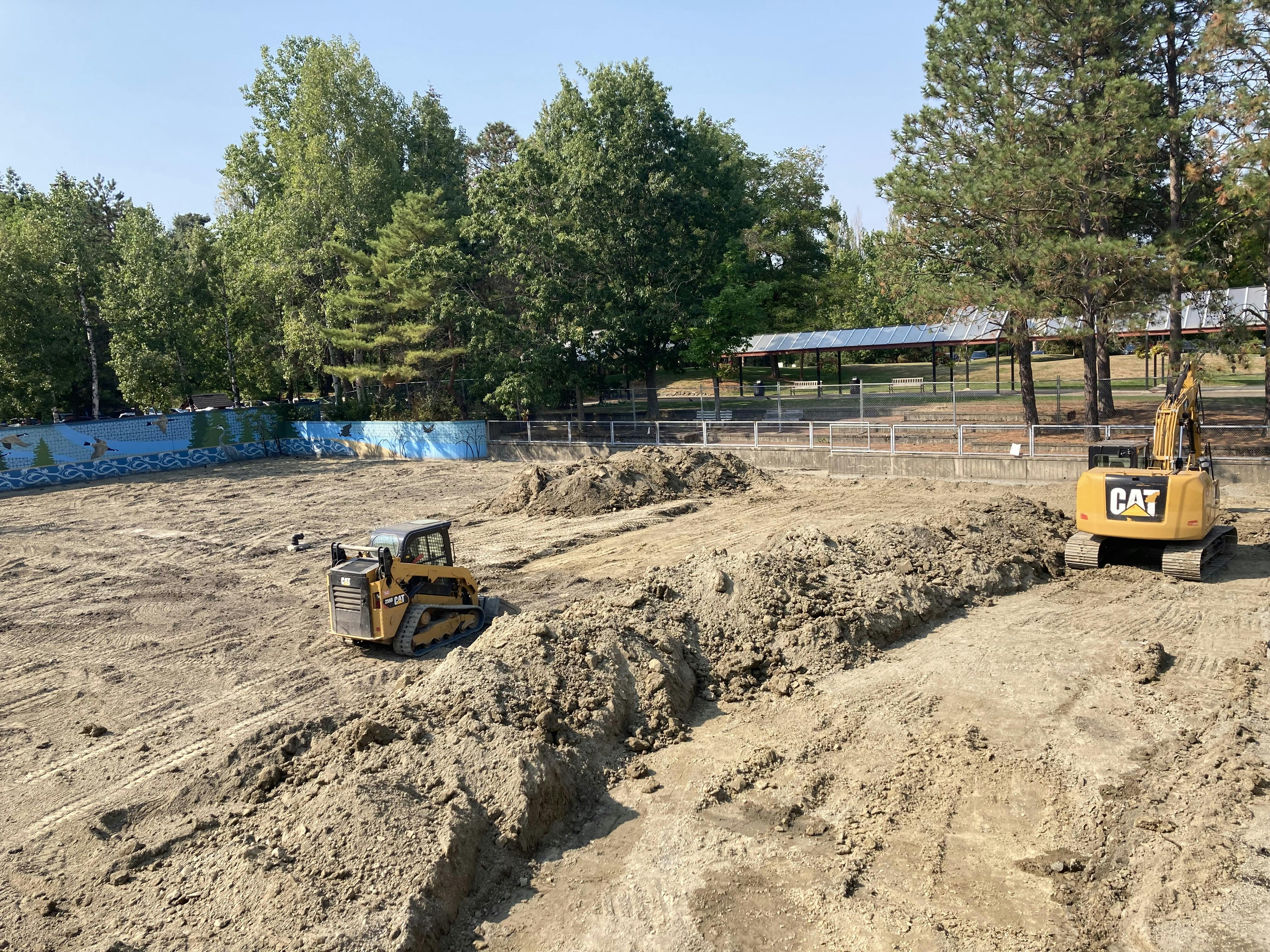 Excavating weak subgrade