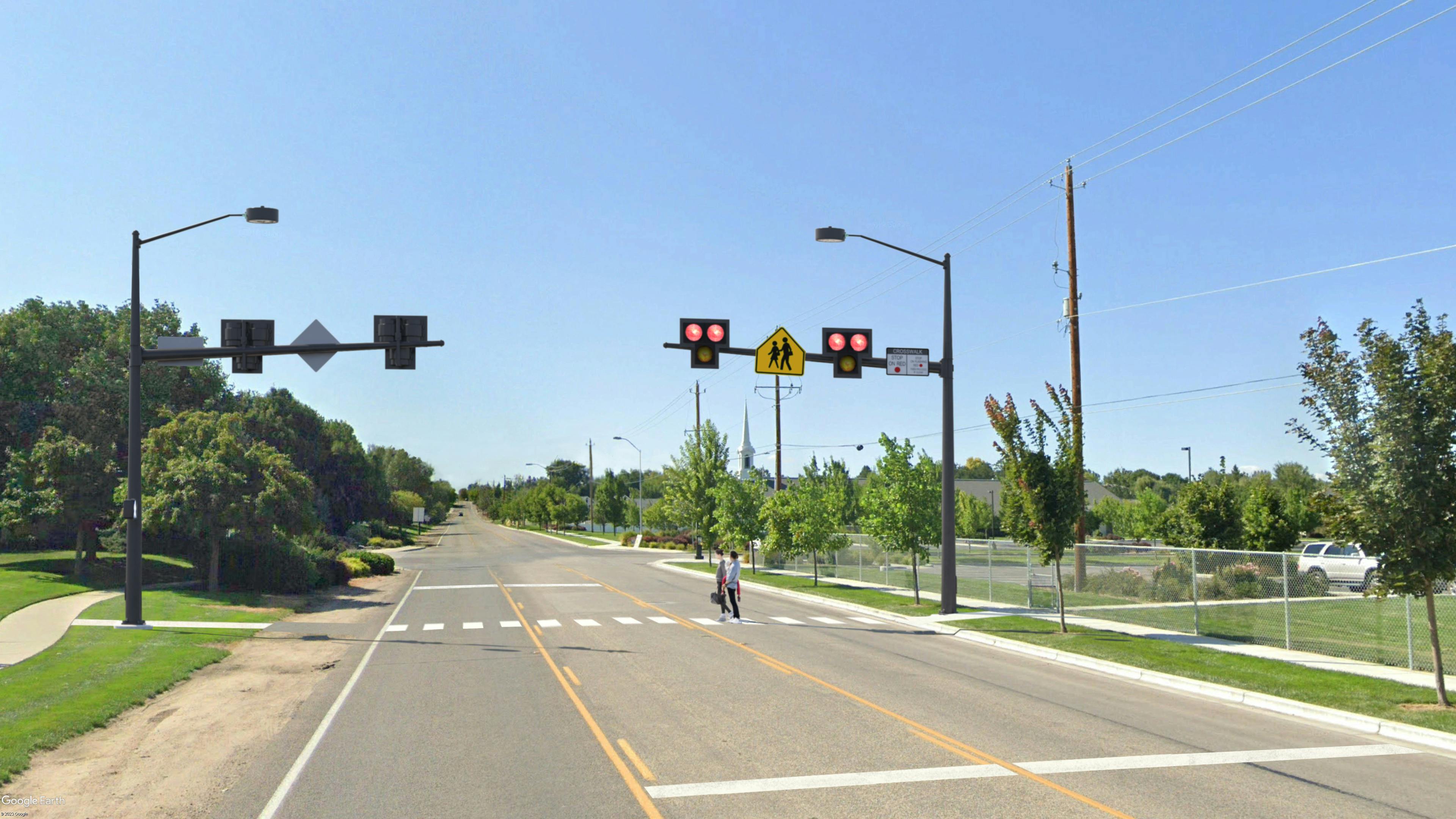 Stoddard Road PHB near Victory Middle School