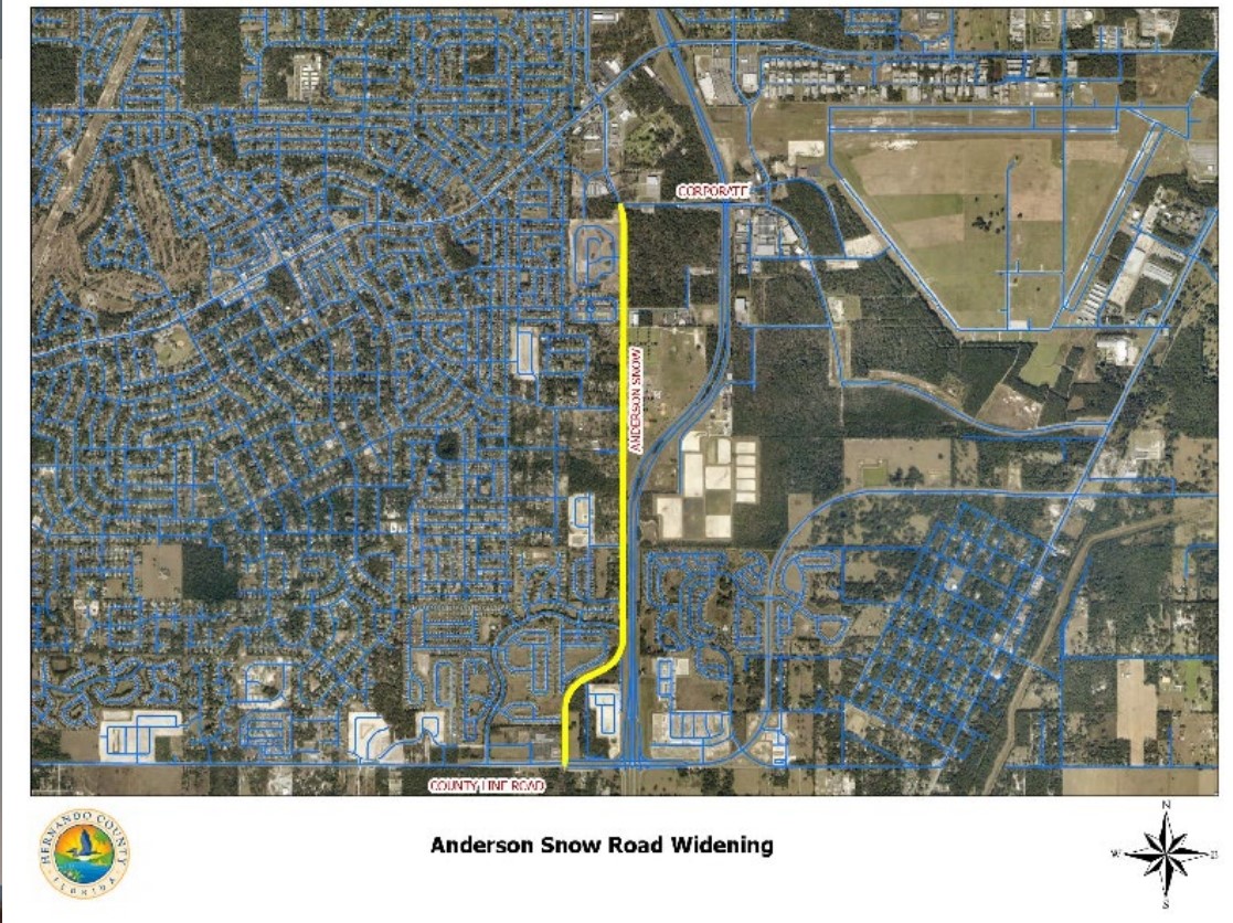 Road Maps At Corporate Blvd Anderson Snow Rd Map1 