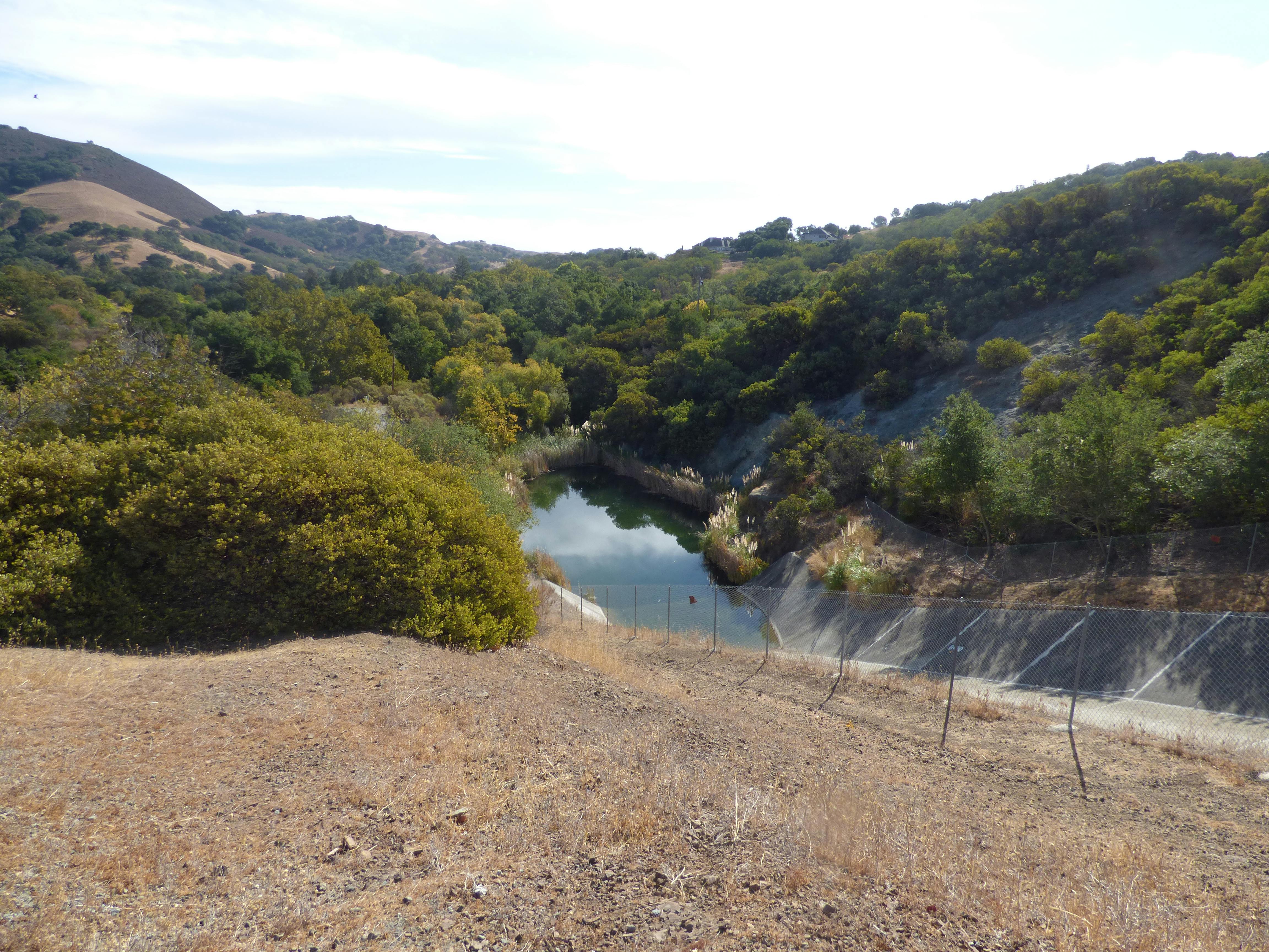 Chesbro Reservoir Looking southeast towards emergency spillway pool at bottom of dam