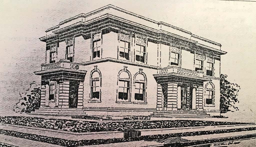 Proposed courthouse architectural rendering 1905.