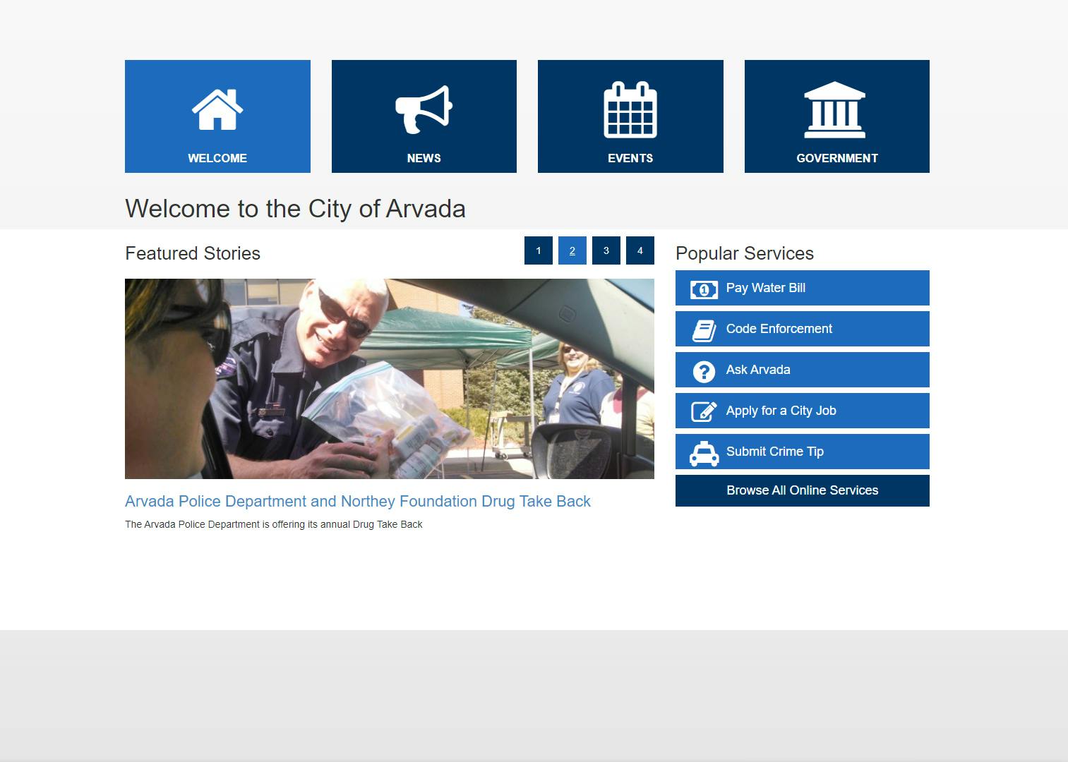 Arvada.org in 2015