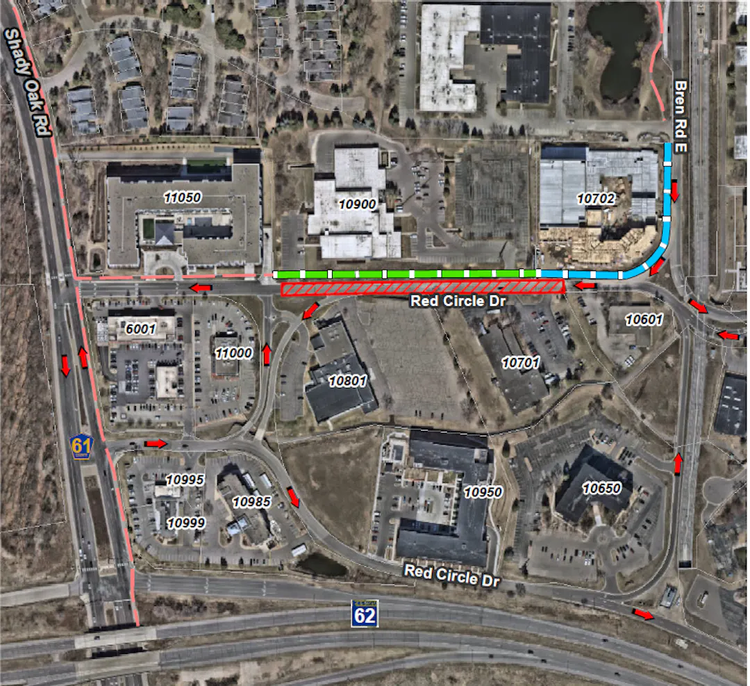 Image of the Red Circle Drive improvements Map