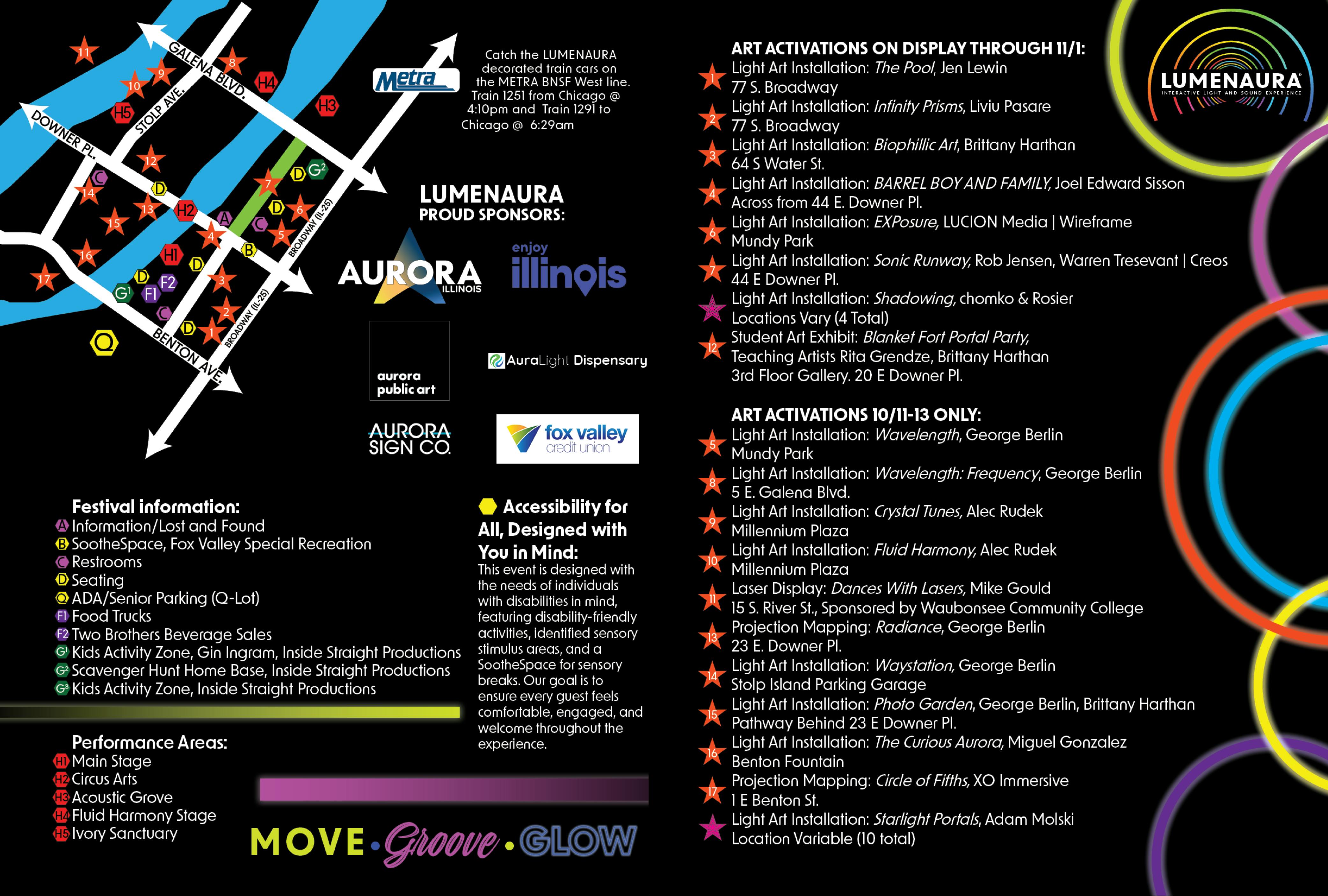 LUMENAURA Festival Weekend Map (OCT 11-13)