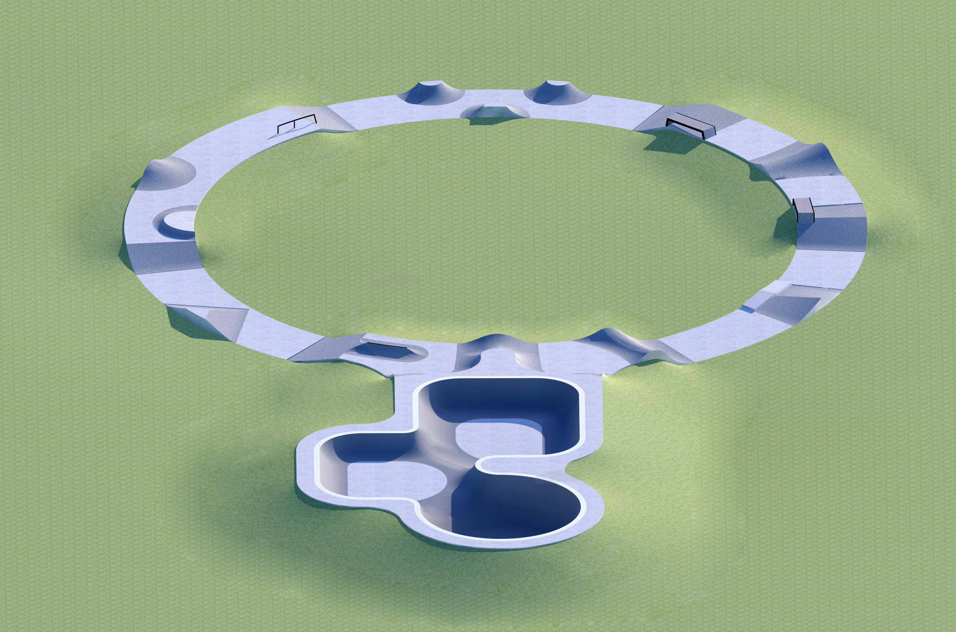 Skatepark 3D Rendering