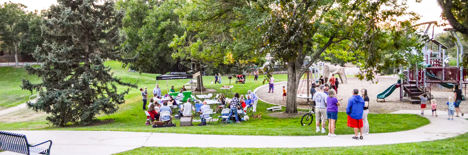 Rotolo Park with people and playground