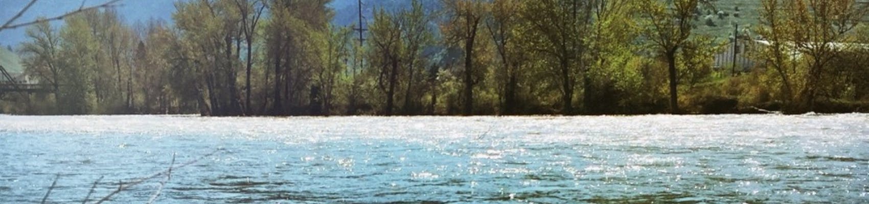 Clark Fork river sparkling in the sunlight