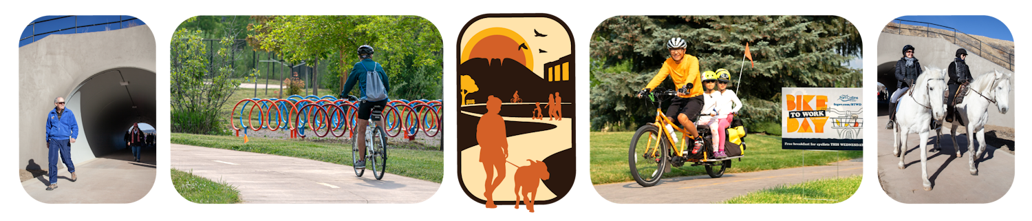 people using paved trails