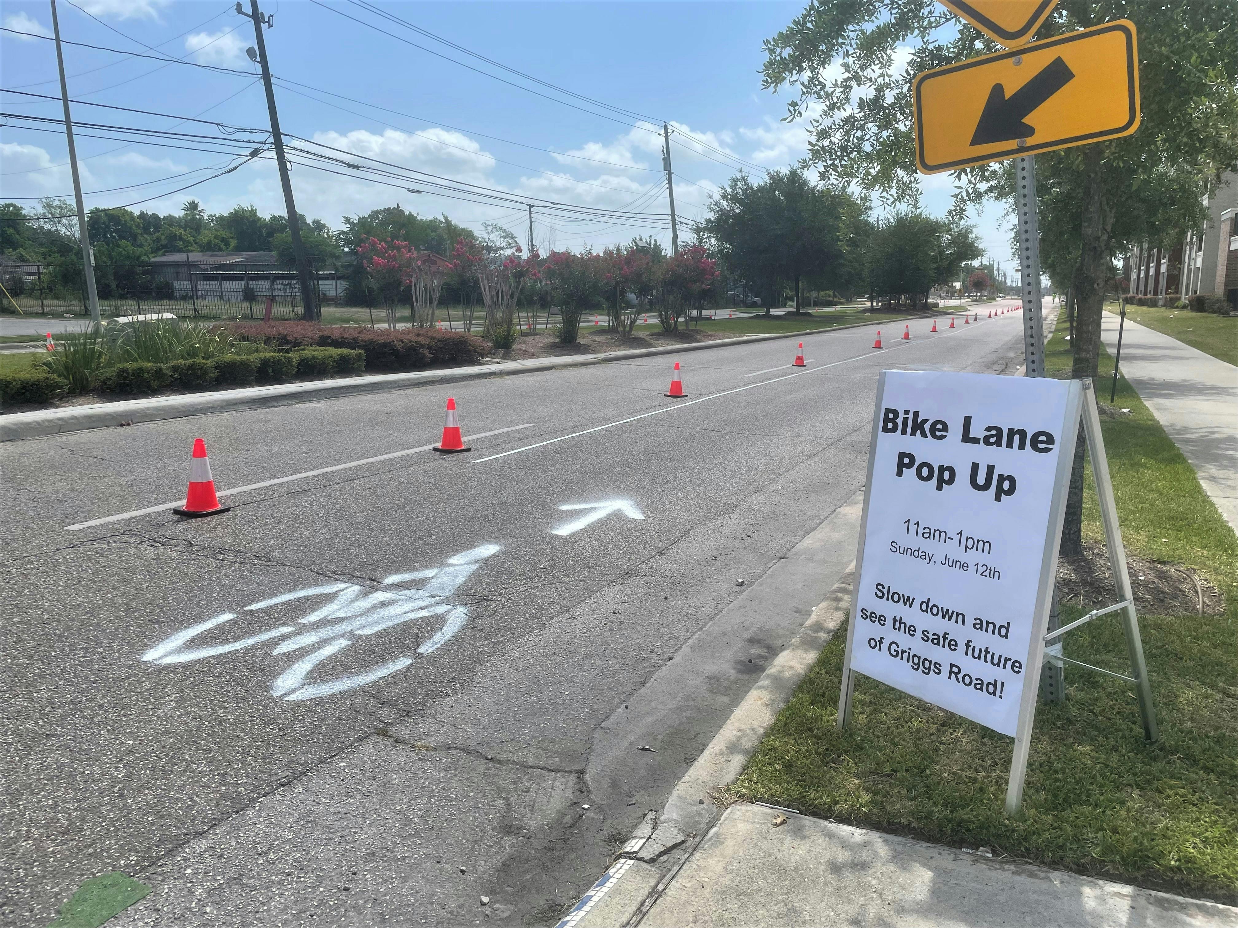 Bike Lane Pop Up With Sign