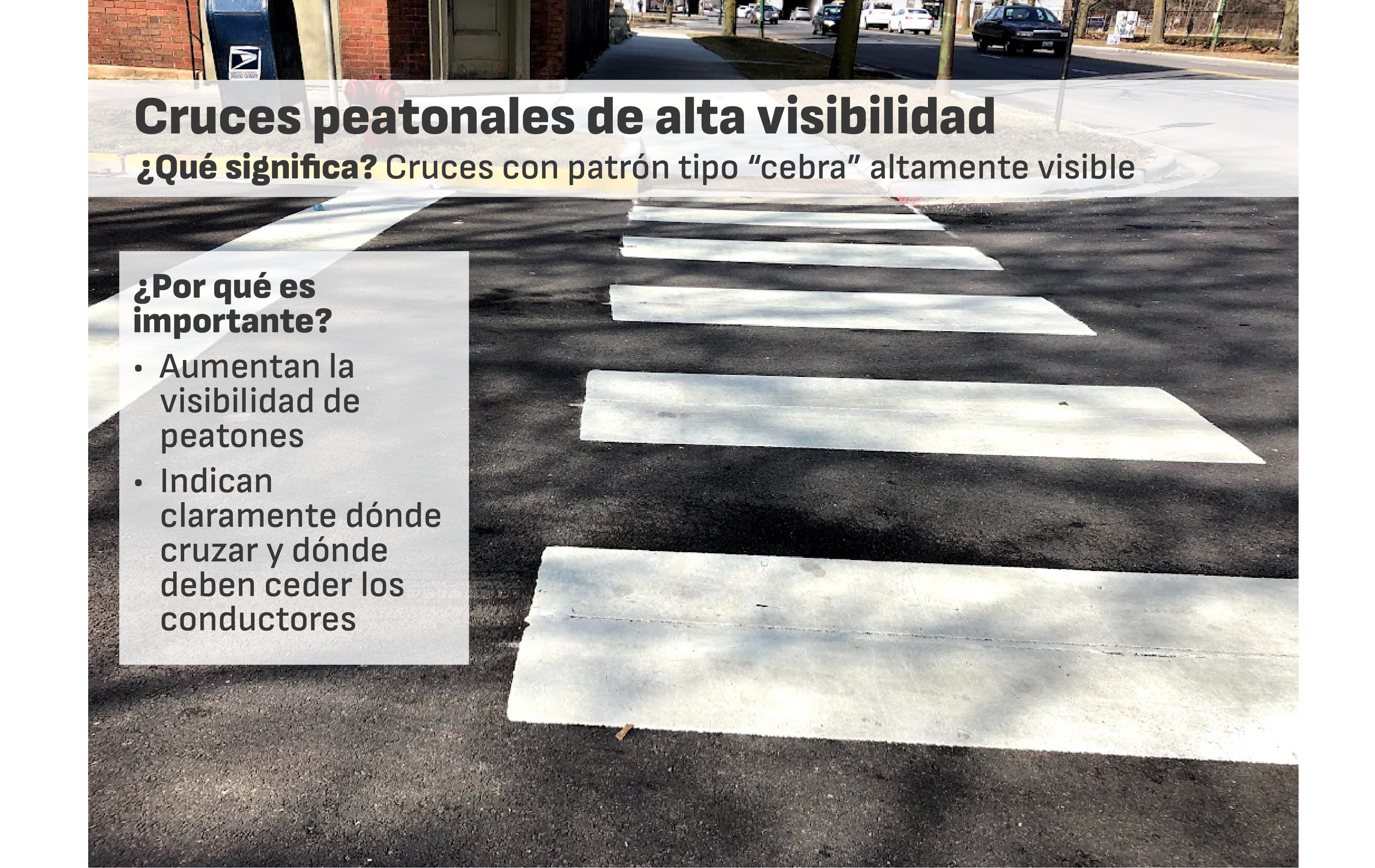 Cruces peatonales de alta visibilidad