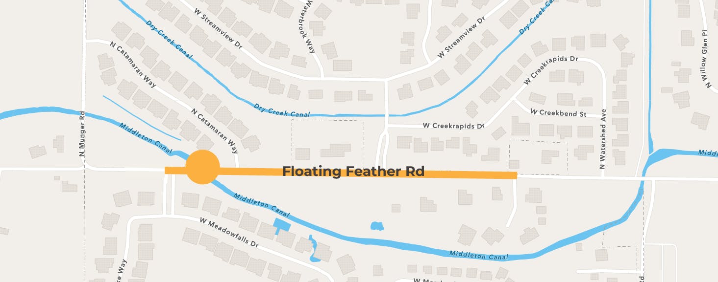 Floating Feather Bridge & Sidewalk Project Area Map