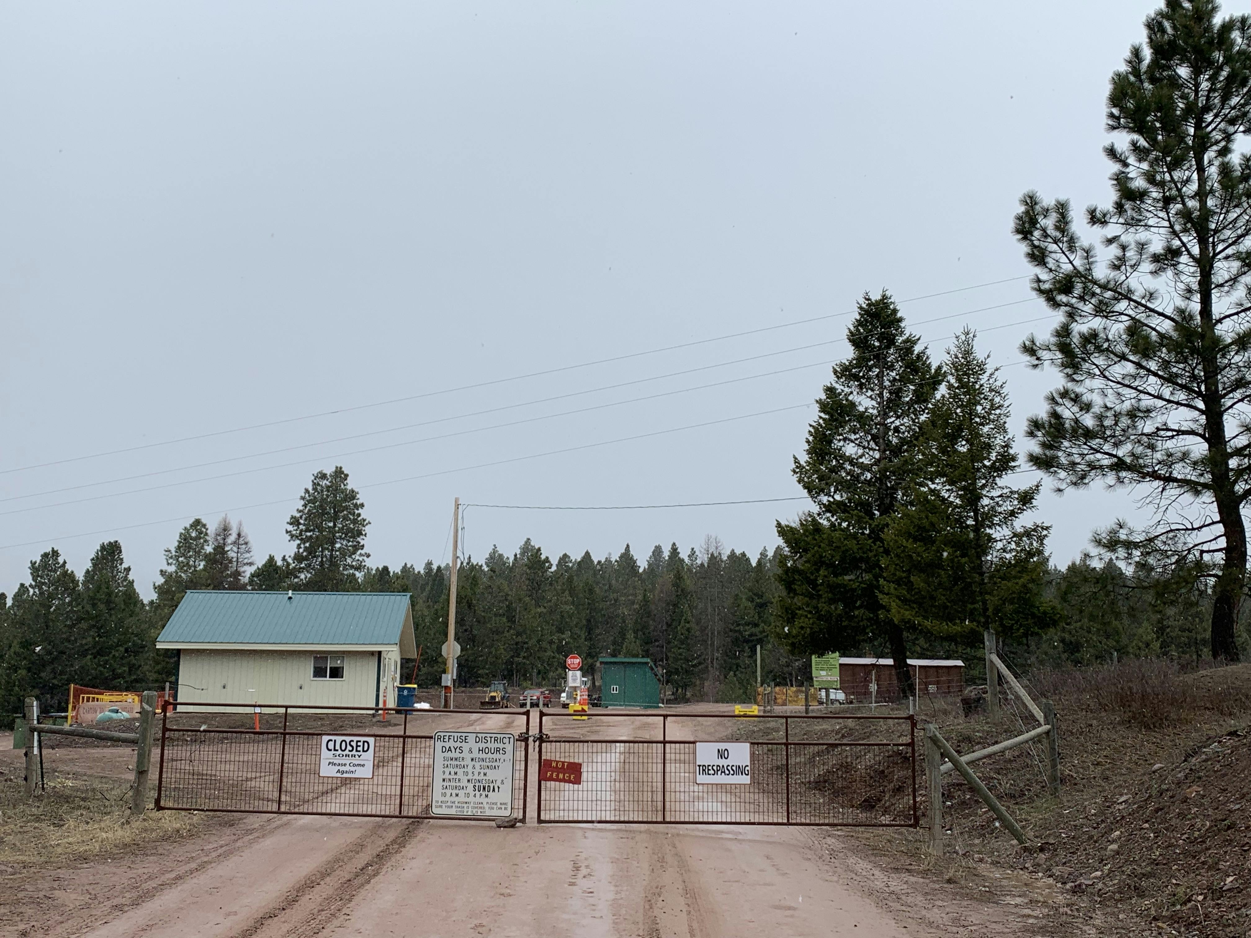 Seeley Site Entrance and Electrified Fence