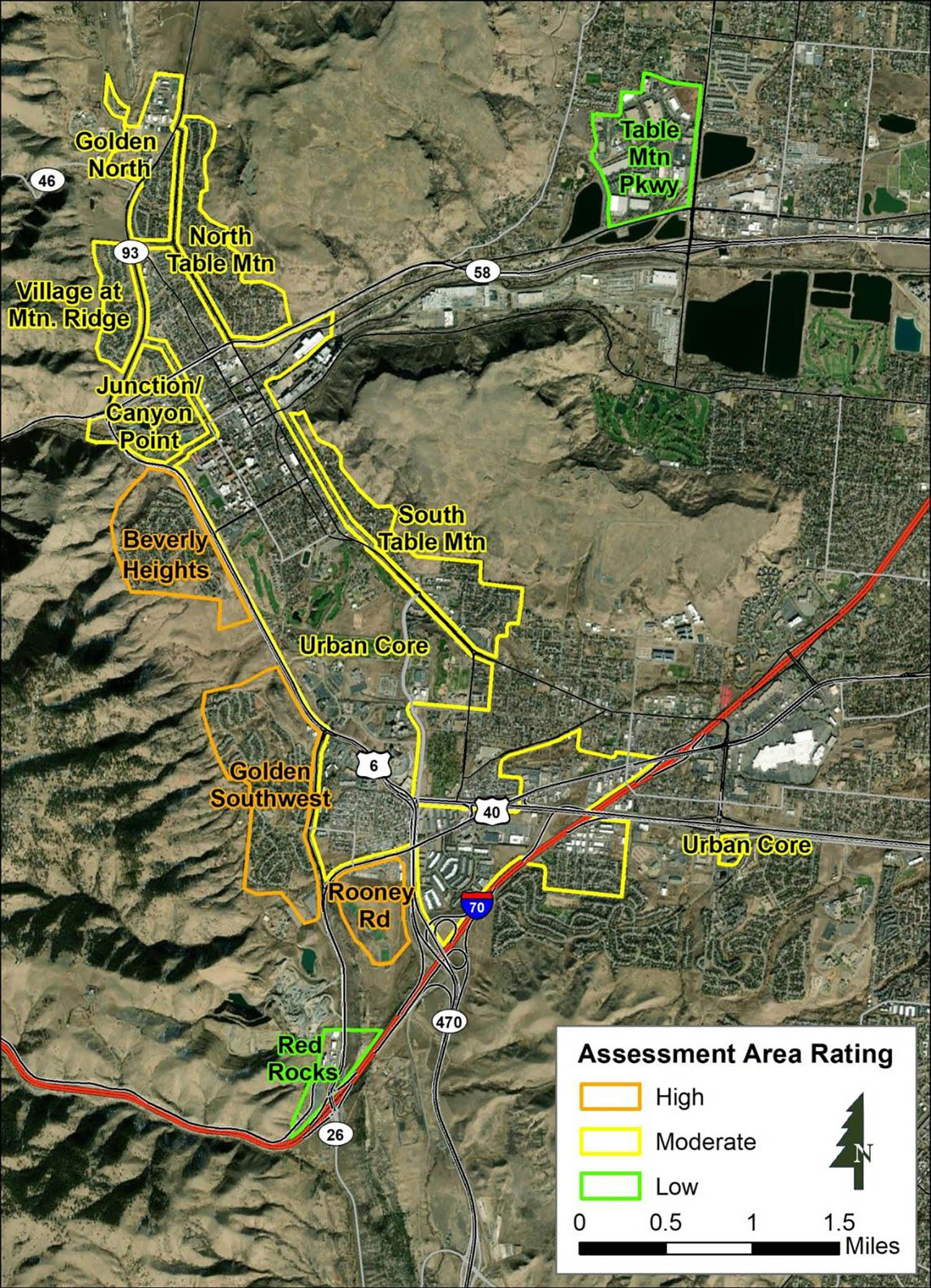 Wildfire Hazard Zones in Golden