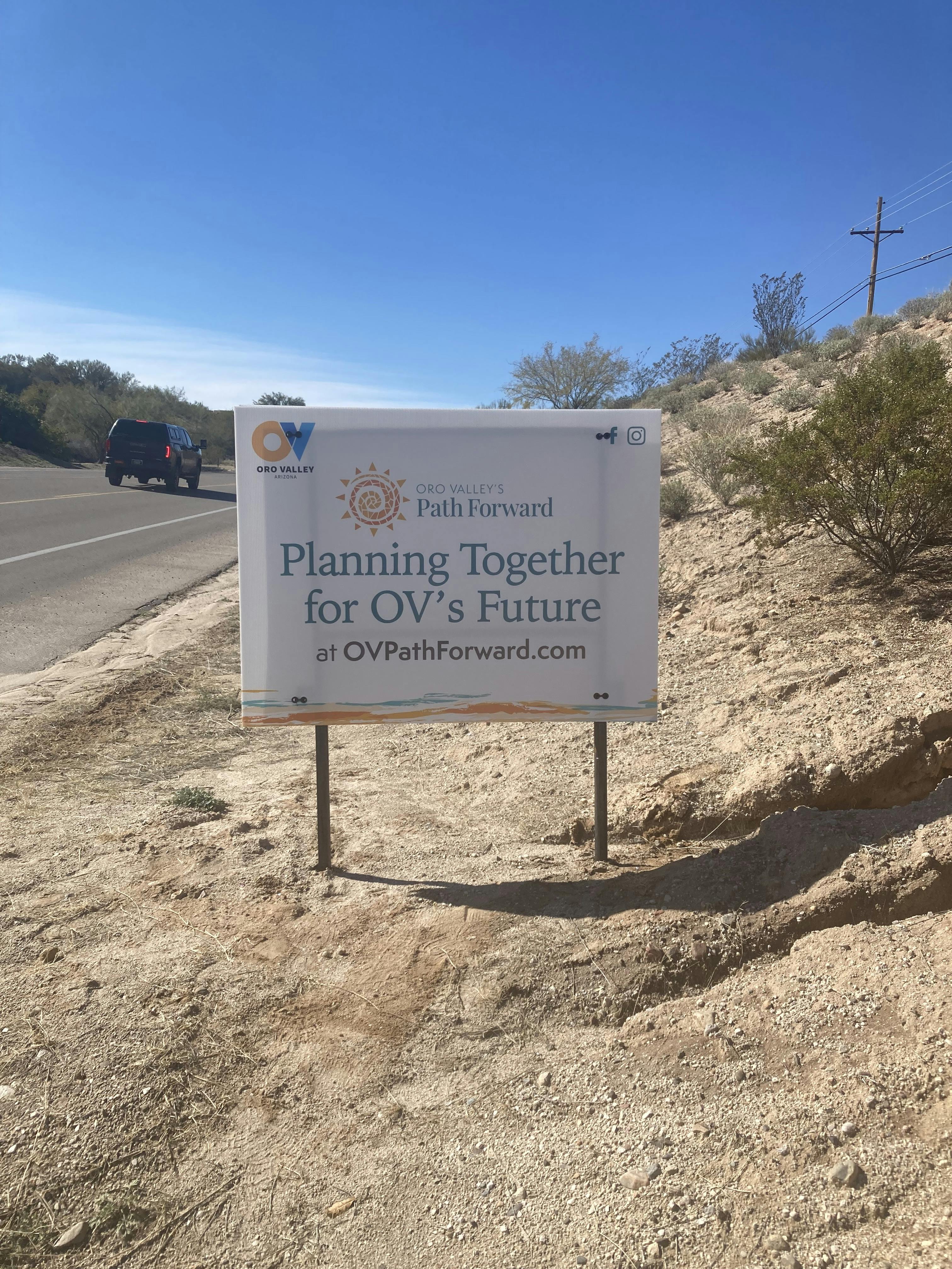 Oro Valley Path Forward sign