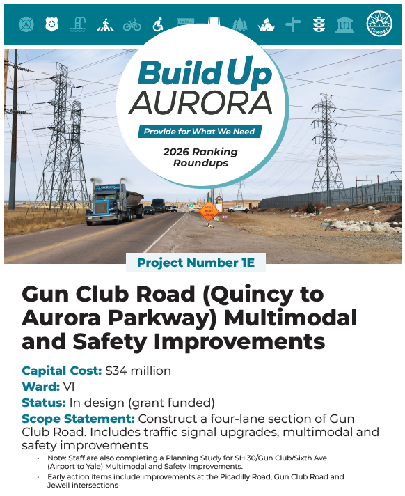 1E: Gun Club Road (Quincy to Aurora Parkway) Multimodal and Safety Improvements