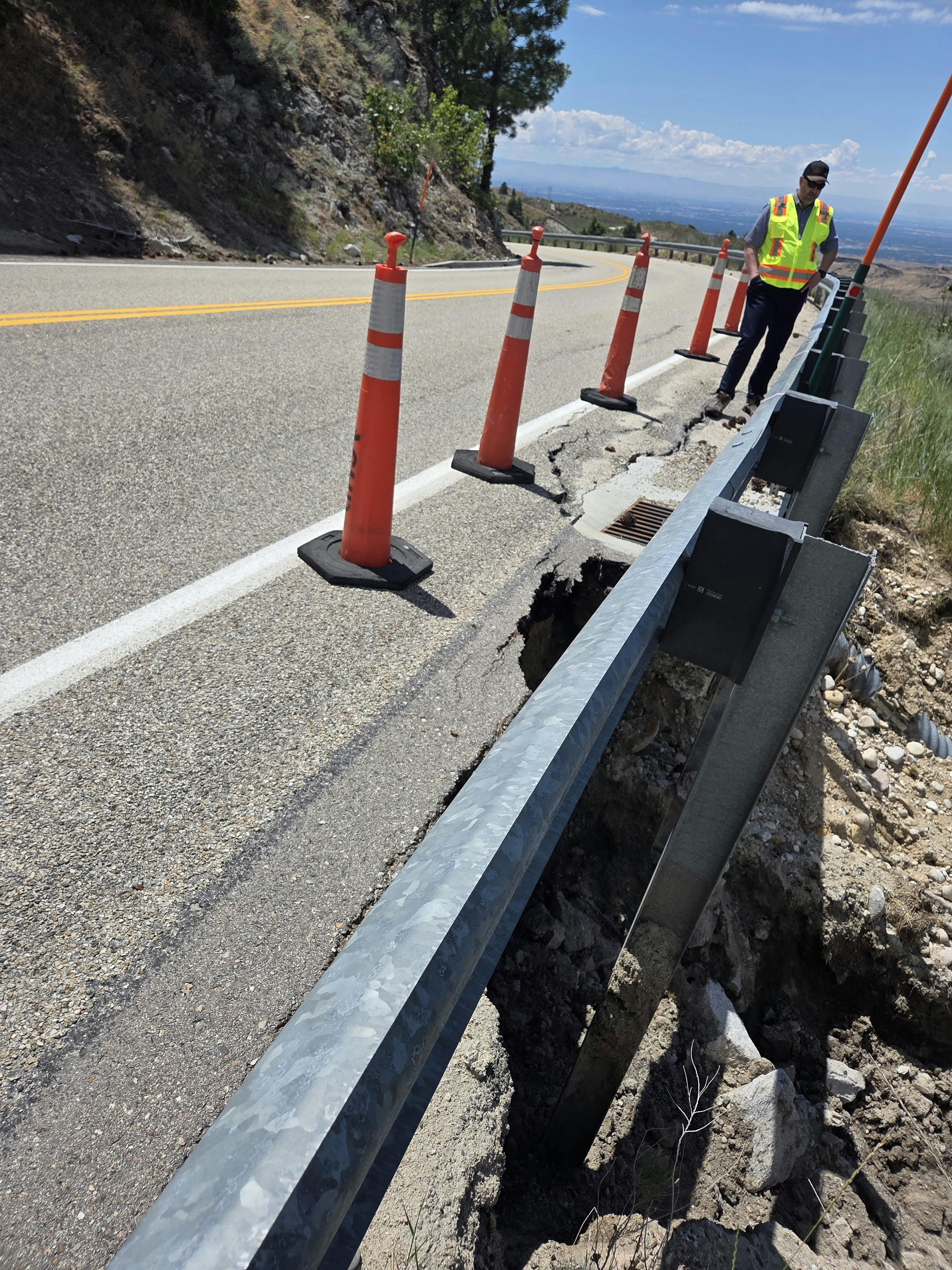 Bogus Basin Road Washout From Roadway
