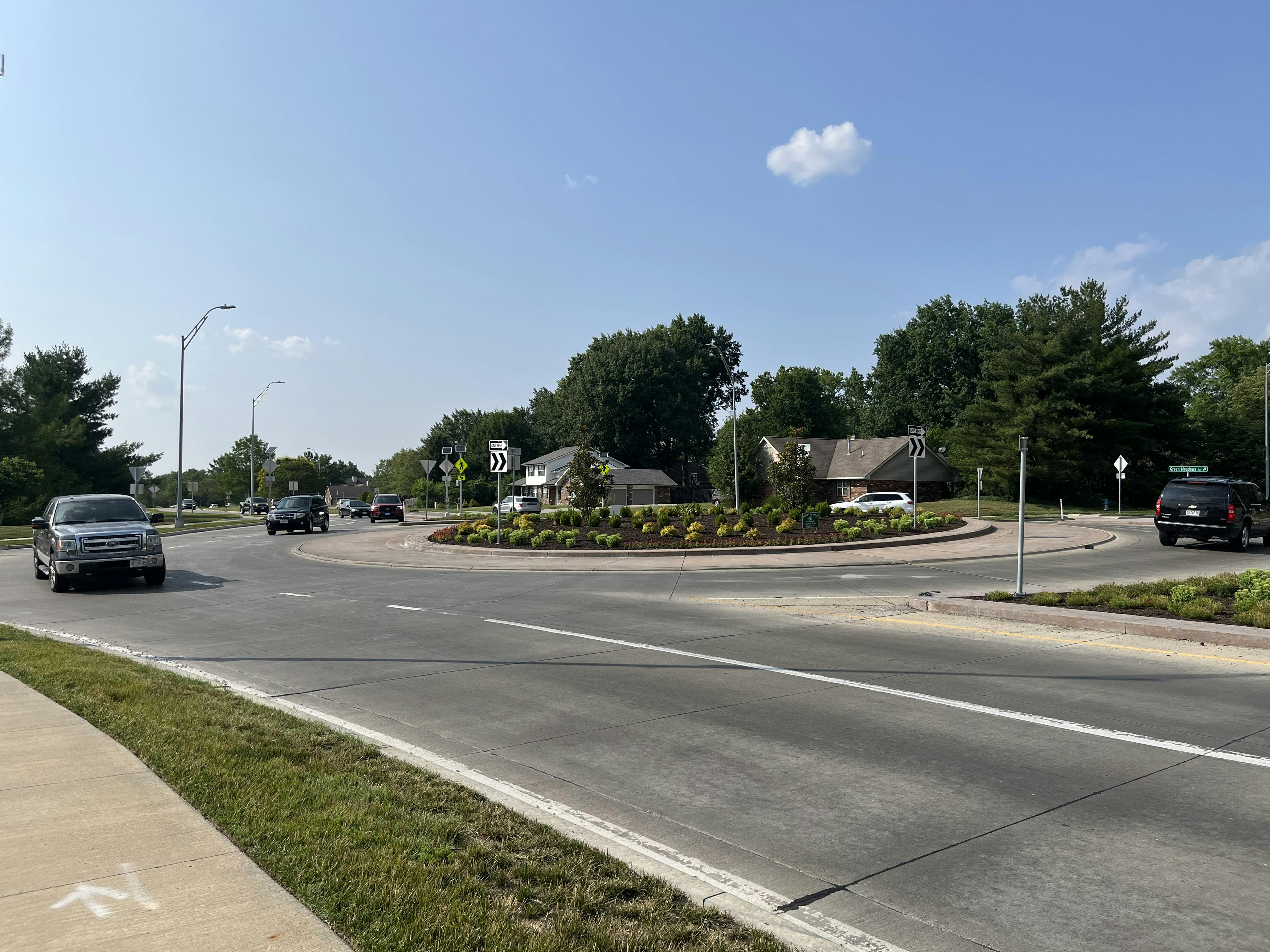 Forum and Green Meadows roundabout 1.JPG