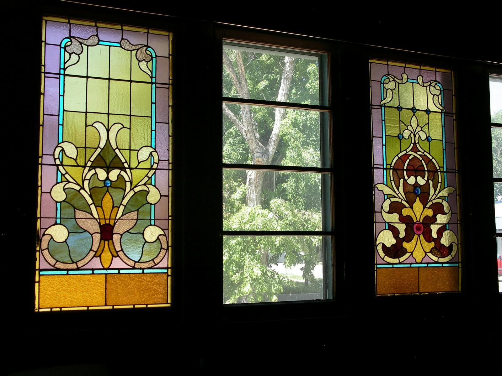 Interior stained glass windows 