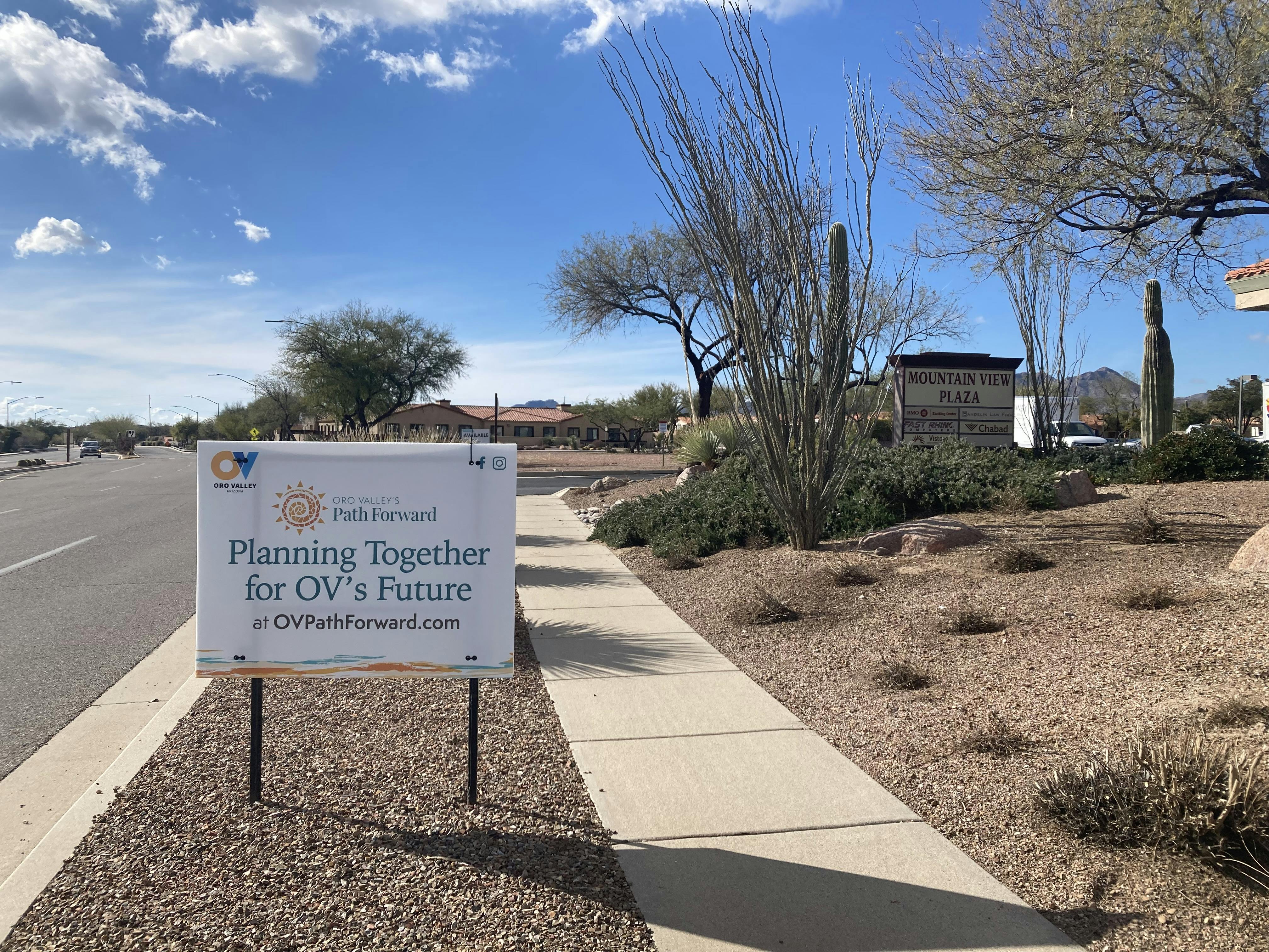 Oro Valley Path Forward sign