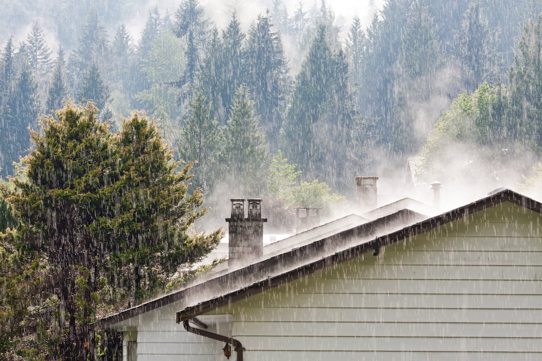 Torrential downpour onto house roof Stormwater Master Plan Update