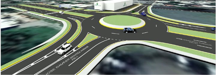 Rotonda en la Ave. Gautier Benítez (PR-1) Int. Ave. José Mercado (PR-33).png