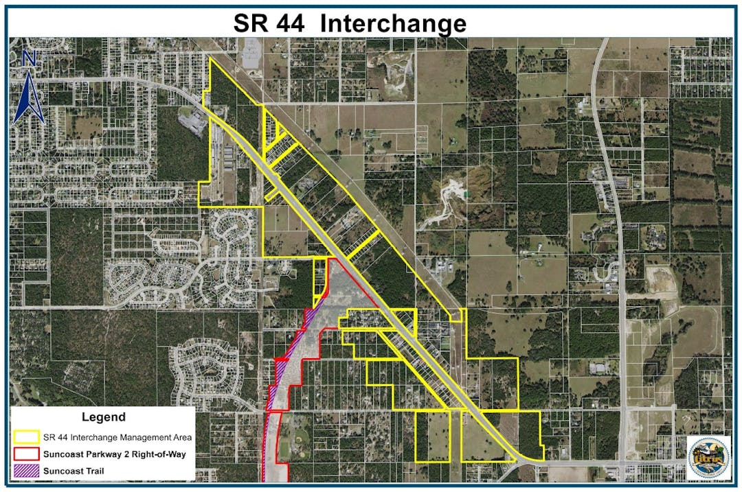 Map of the State Road 44 Interchange Management Area