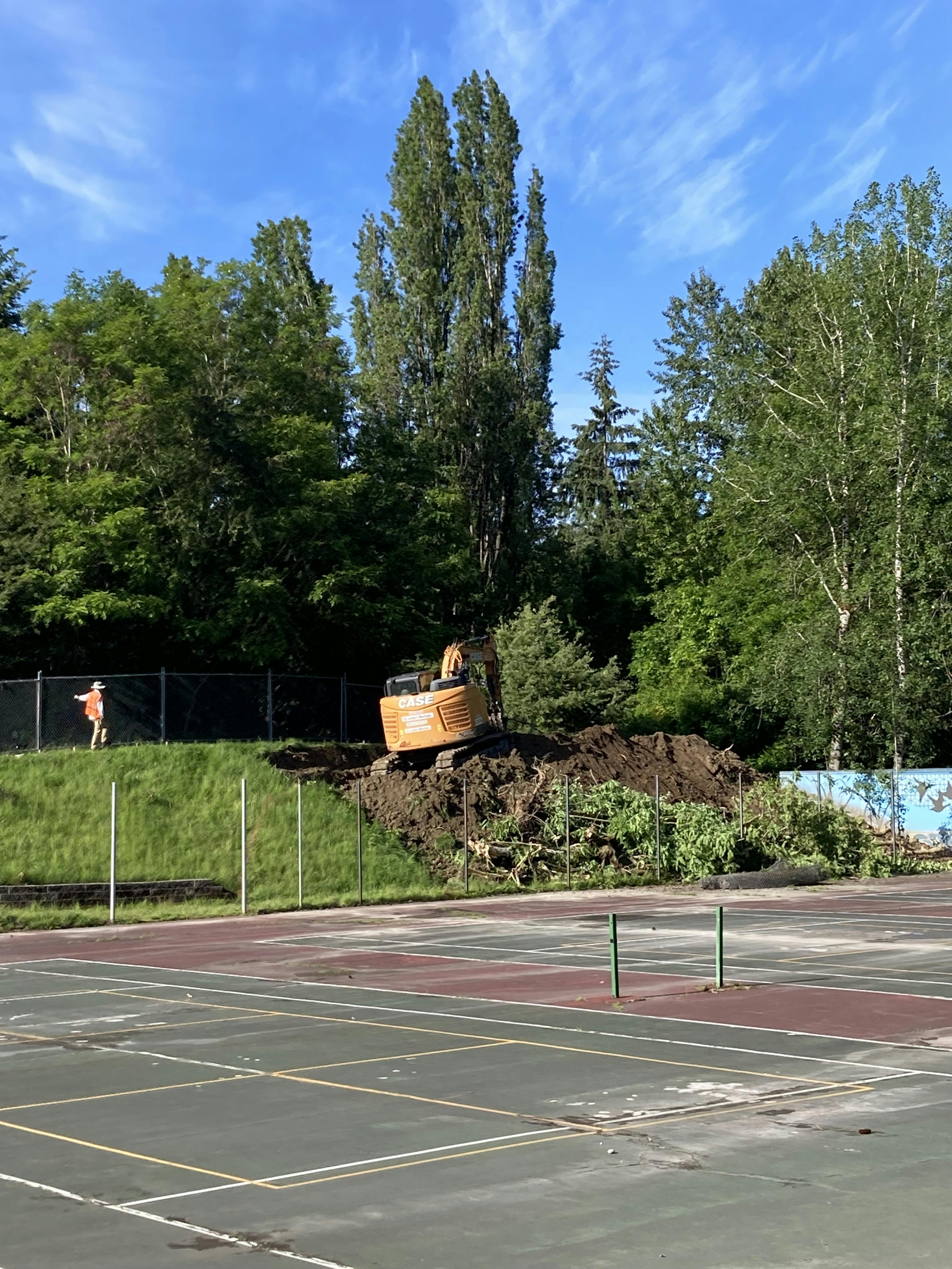 Excavating the south hill