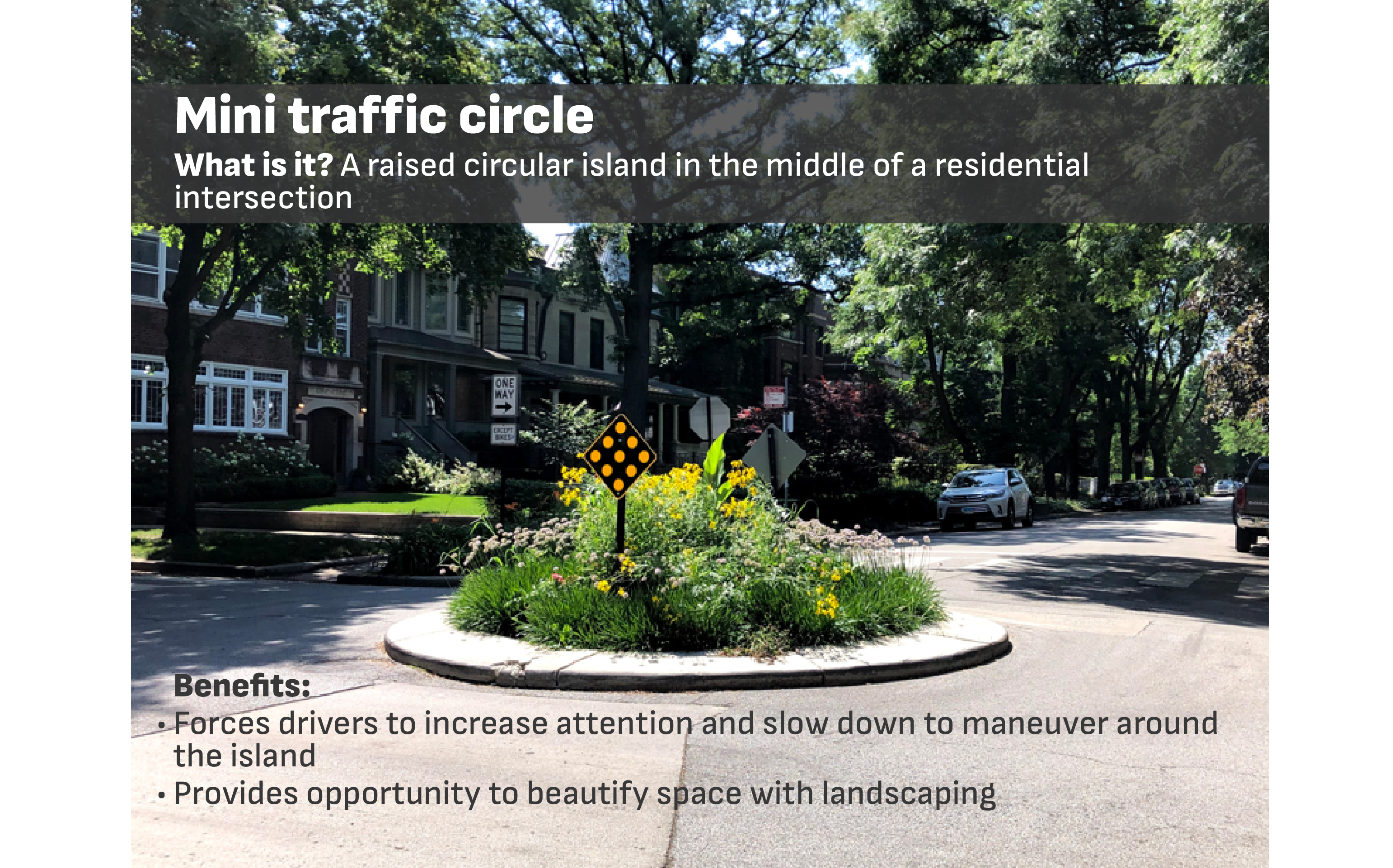 Mini traffic circles