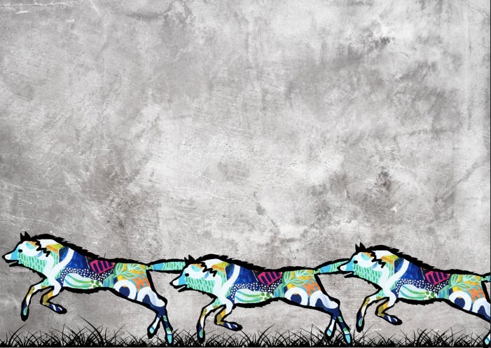 Image of wolves for mural proposal by Kelly Lewis (image courtesy of the artist)