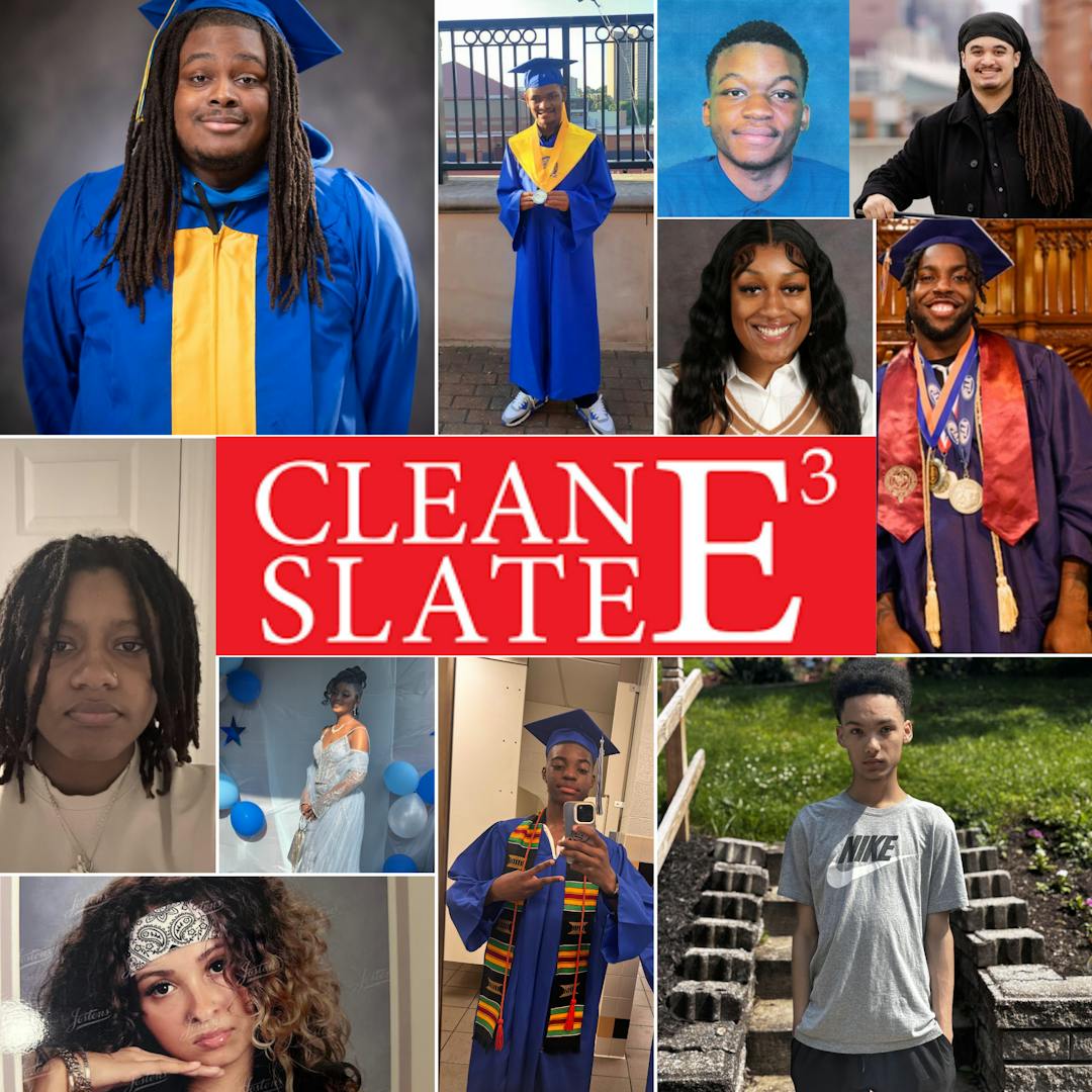 Portrait collage of the 11 students inducted into the Clean Slate E3 Scholarship Program in 2025