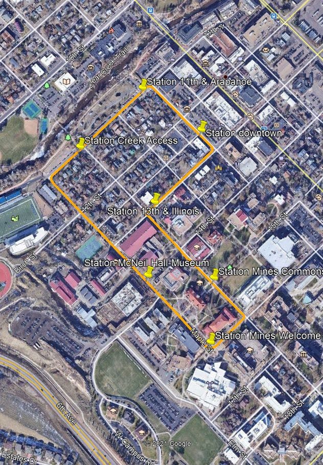 Autonomous Electric Transit Vehicle Downtown Route