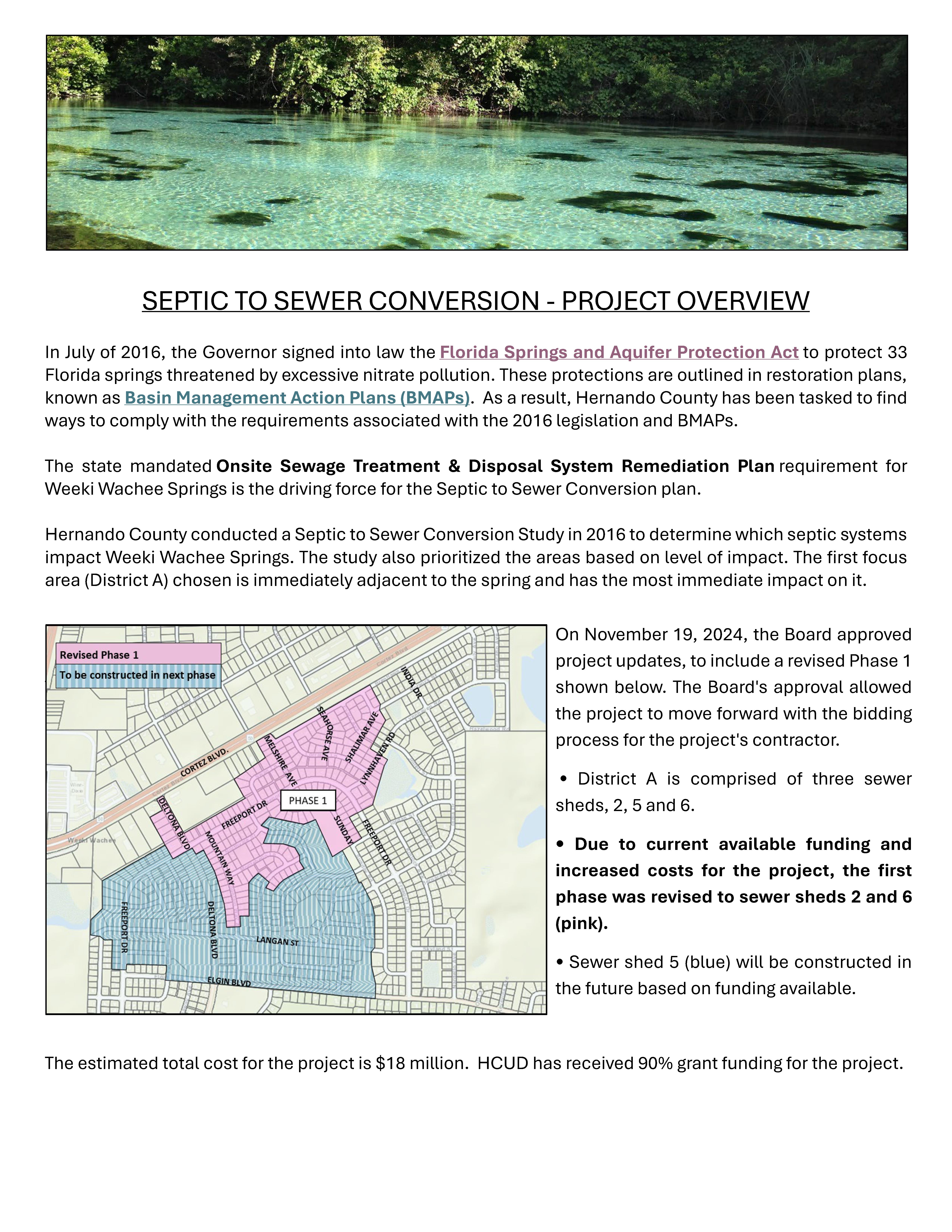 Septic to Sewer Project Overview