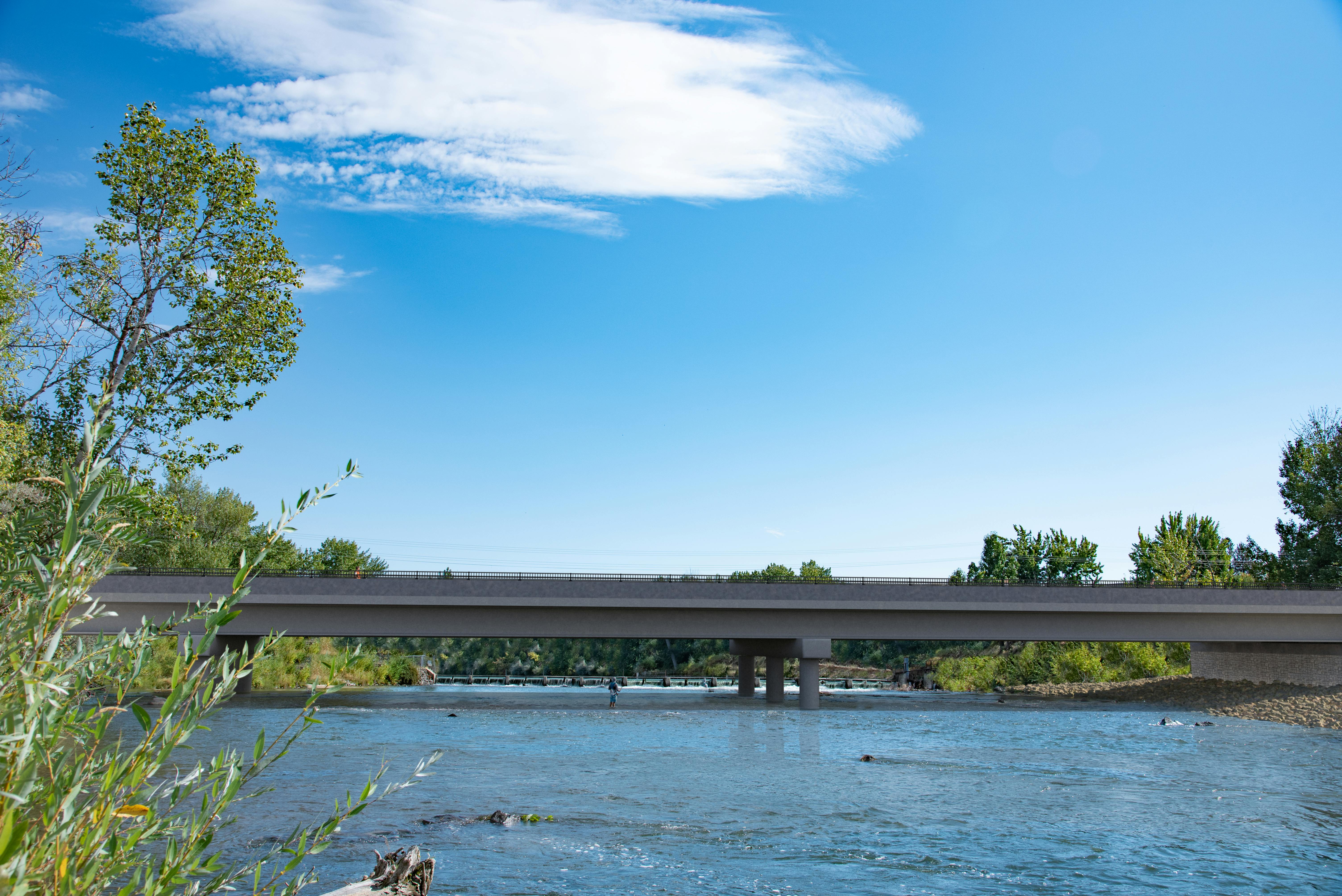 Eckert Bridge Looking Upstream