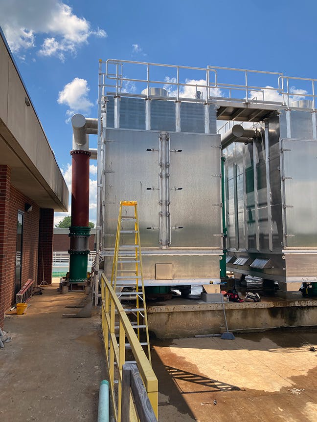 Aerator 1 is nearing completion at the McBaine Water Treatment Plant.