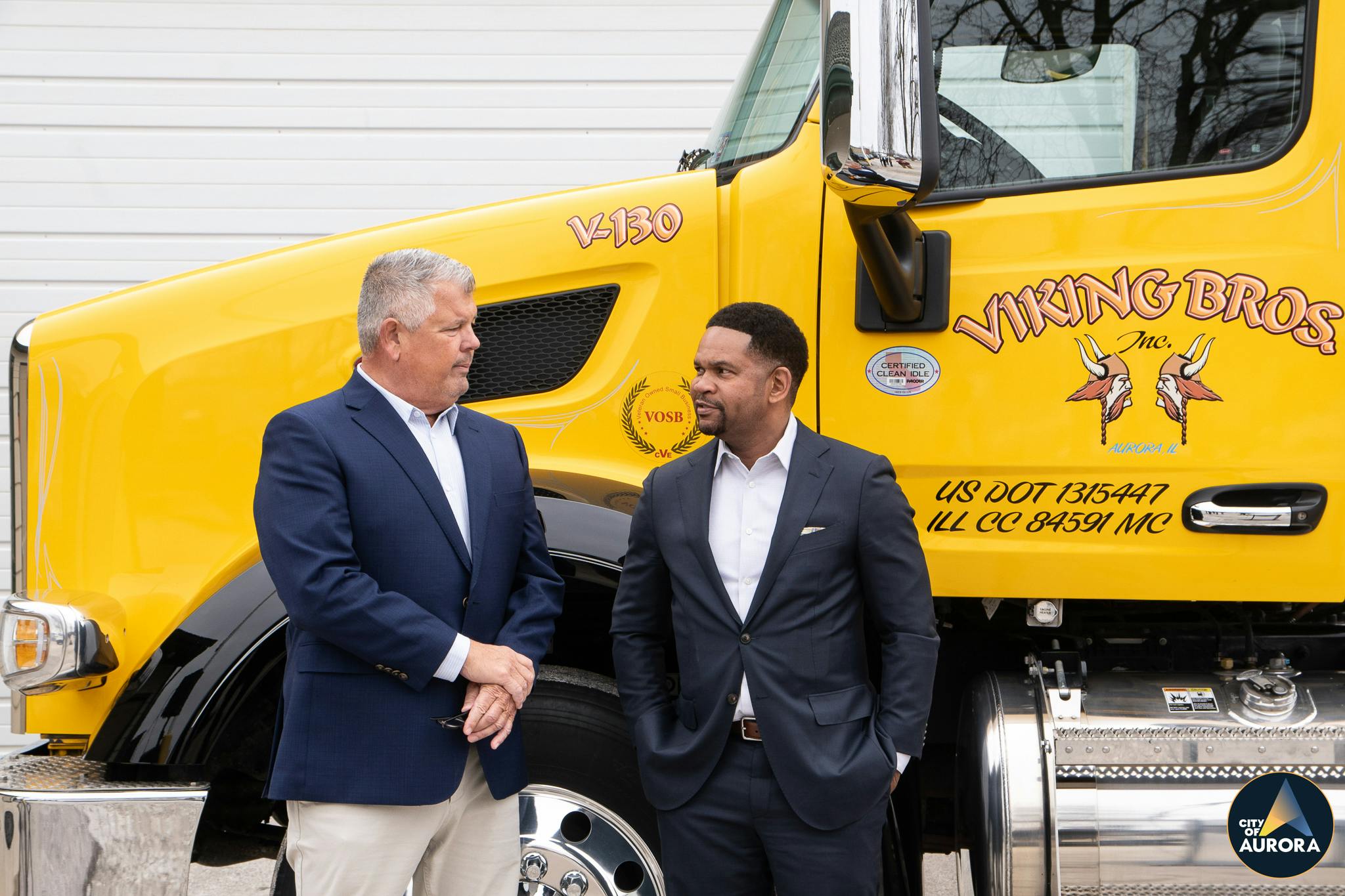 Mayor Richard C. Irvin presents Viking Brothers, Inc. with the Mayor's Award of Excellence