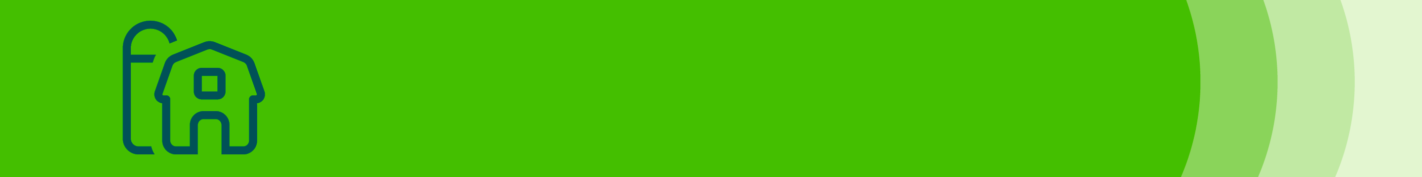 Green banner with barn icon representing feedlot