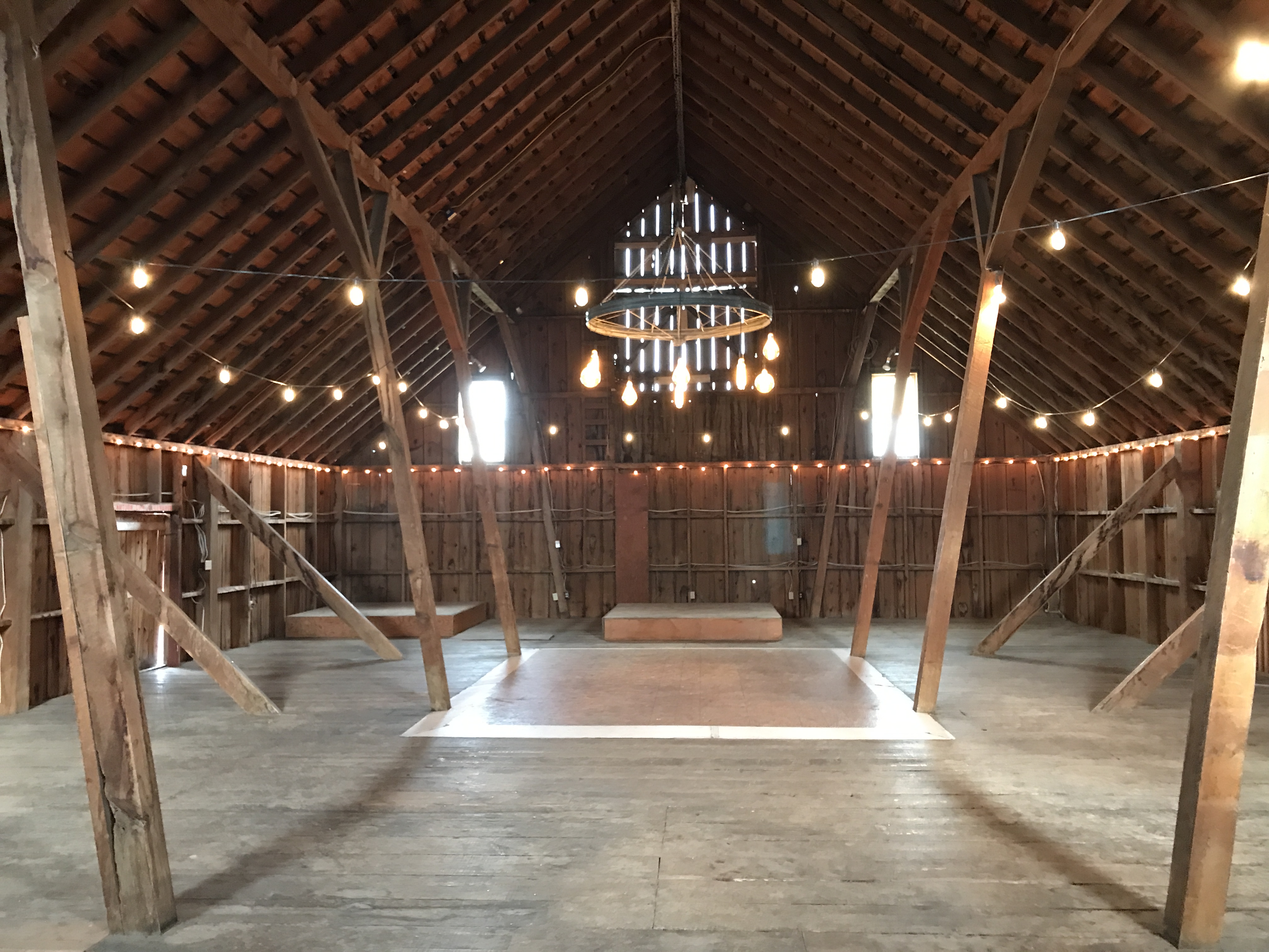 Minimally finished barn with rustic interior