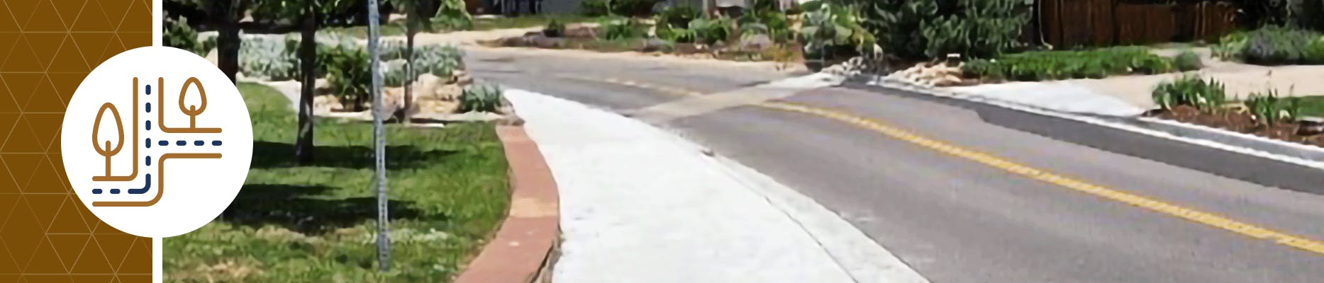 New sidewalk on Pinal Road after safety work completed by the City.