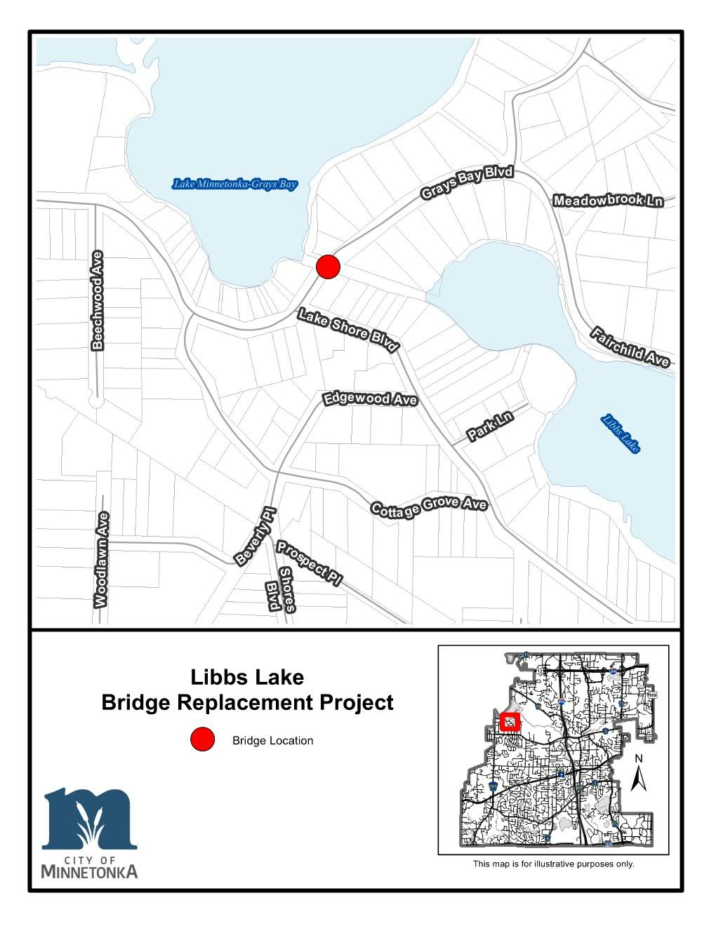 Libbs Lake Bridge Replacement project map