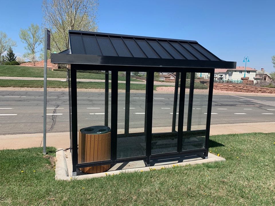 1 of 6 bus shelters to be wrapped with art in 2020