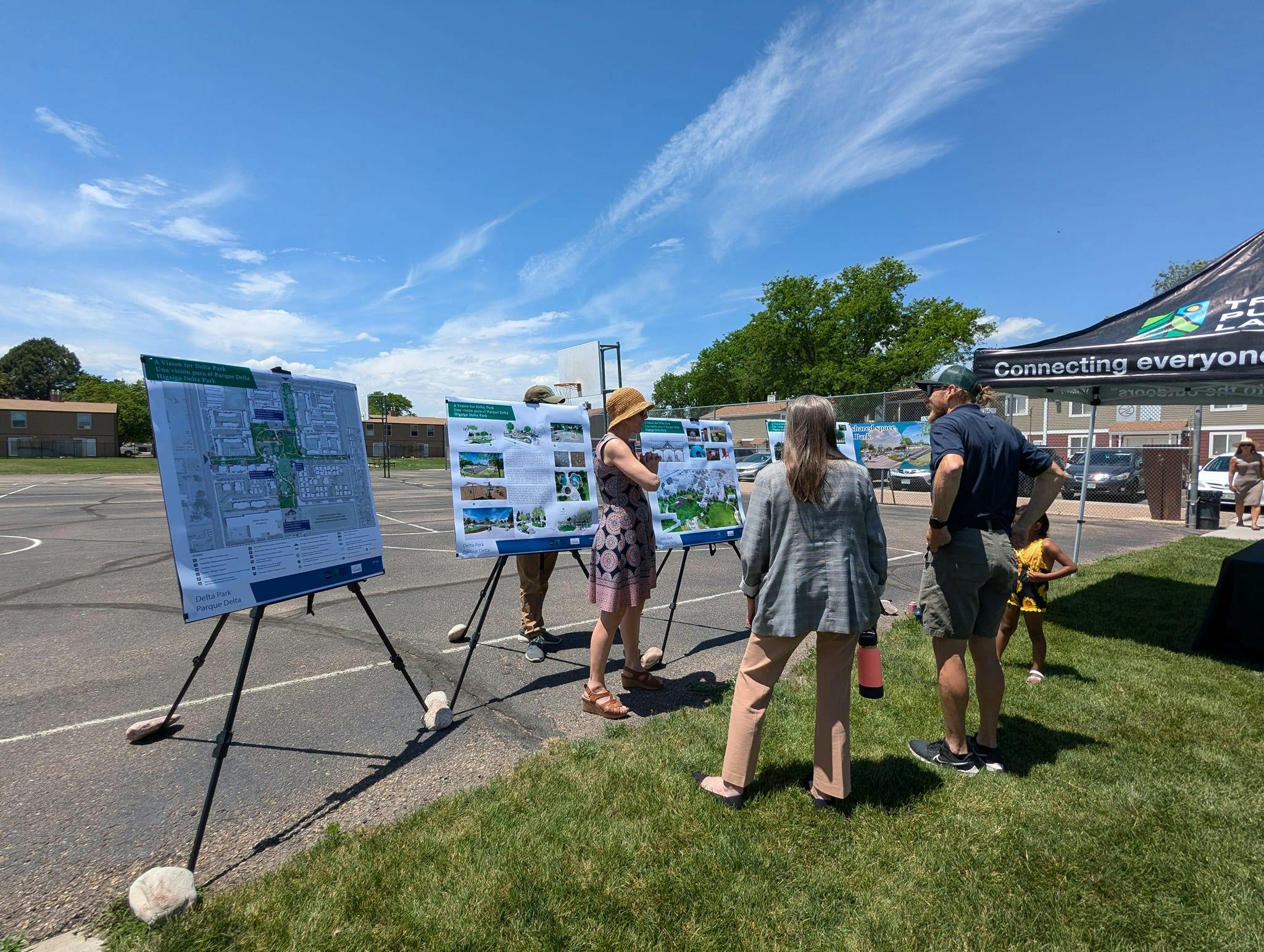 June 26 Groundbreaking: Checking out the vision and concept boards for Delta Park
