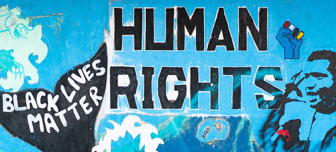 Black Lives Matter / Human Rights mural in Olympia
