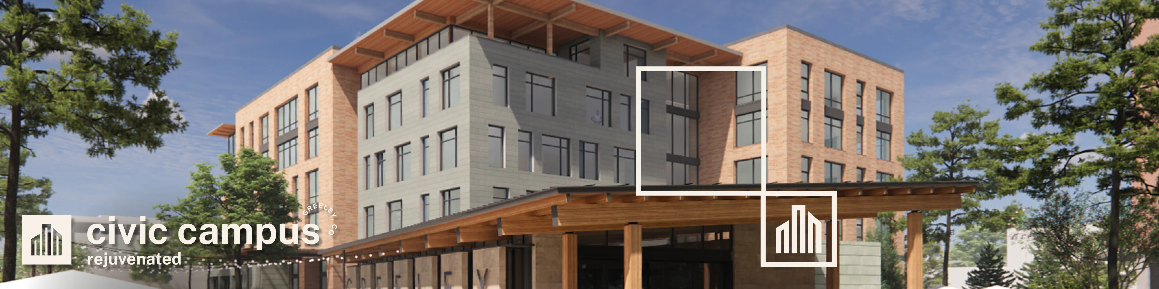 Zoom in rendering of Downtown Civic Campus